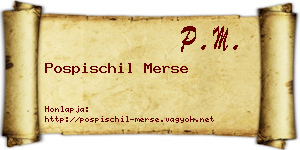 Pospischil Merse névjegykártya